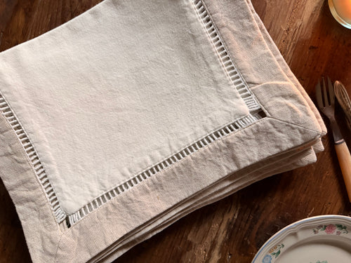lot de set de table linge ancien